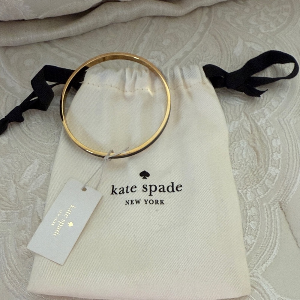Kate Spade Gold-Tone Bangle with Pouch